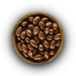 Mandle v mléčné čokoládě 250g ZIP (Jádra sladkých mandlí obalovaná v mléčné čokoláděJádra sladkých mandlí obalovaná v mléčné čokoládě)