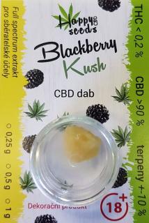 CBD dab - Blackberry Kush (CBD>90%) od Happy seeds Váha: 0,5 g
