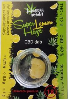 CBD dab - Super Lemon Haze (CBD>90%) od Happy seeds Váha: 0,5 g