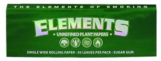 Elements cigaretové papírky Plant Based Single Wide