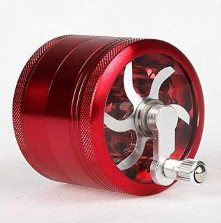 Kovová drtička s mlýnkem ø 55 mm Barva: Červená