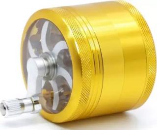 Kovová drtička s mlýnkem ø 55 mm Barva: Zlatá