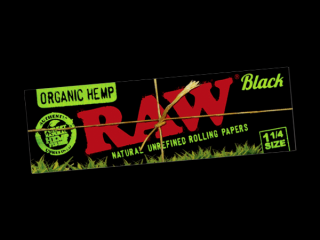 Krátké cigaretové papírky RAW Black Organic 1 1/4