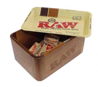 Malý dřevěný box RAW s magnetickým uzávěrem