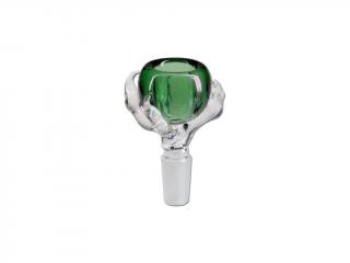 Skleněný kotlík 14.5 mm Claw - různé barvy Barva: Zelená