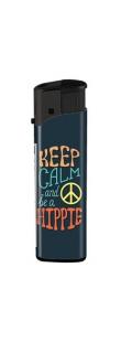 Spotřební zapalovač B!Flame Hippie motiv: Keep Calm