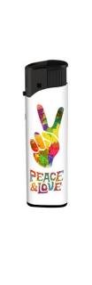 Spotřební zapalovač B!Flame Hippie motiv: Peace