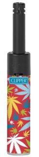 Zapalovač Clipper Minitube Konopné Listy motiv: Color Leaves červený
