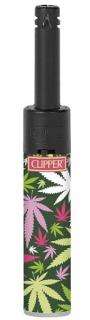 Zapalovač Clipper Minitube Konopné Listy motiv: Color Leaves zelený