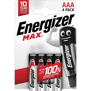 Alkalická baterie Energizer MAX AAA 1.5V, 4ks, EN-NMAXAAA4