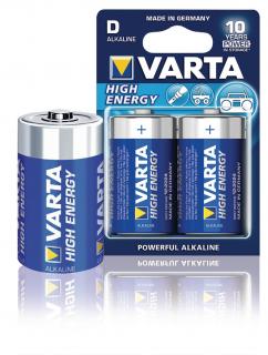 Alkalická baterie VARTA High Energy D/LR20 1.5V, 2ks, VARTA-4920/2B