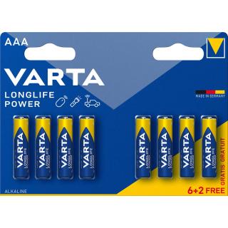 Alkalická baterie VARTA Long Life Power 4903 AAA 1.5V, 8ks (VARTA-4903SO)