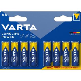 Alkalická baterie VARTA Long Life Power 4906 AA 1.5V, 8ks (VARTA-4906SO)