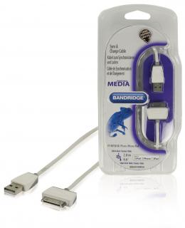 Bandridge High Performance data kabel zástrčka Apple 30-pin - zástrčka USB A, 2 m BBM39100W20