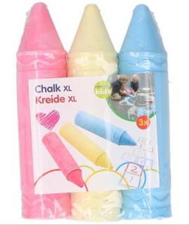 Barevné XL křídy 19 cm (3 ks)