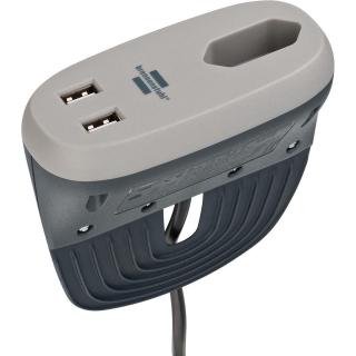 Brennenstuhl estilo sofa prodlužovací zásuvka EURO se 2 nabíjecími USB porty, 3 m (BN-1150290)