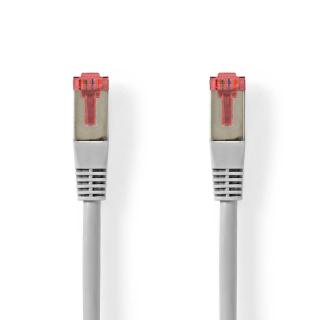 Cat 6 kabel | RJ45 Zástrčka | RJ45 Zástrčka | SF / UTP | 30.0 m | Kulatý | PVC | Šedá | Label