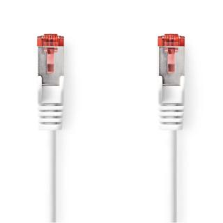 Cat 6a kabel | S / FTP | RJ45 Zástrčka | RJ45 Zástrčka | 0.50 m | Snagless | Kulatý | LSZH | Bílá | Box