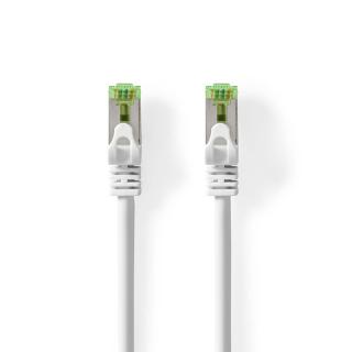 Cat 7 kabel | PiMF | RJ45 Zástrčka | RJ45 Zástrčka | 0.50 m | Kulatý | LSZH | Bílá | Plastový Sáček