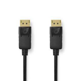 Displayport kabel | DisplayPort Zástrčka | DisplayPort Zástrčka | 8K@60Hz | Poniklované | 2.00 m | Kulatý | PVC | Černá | Label