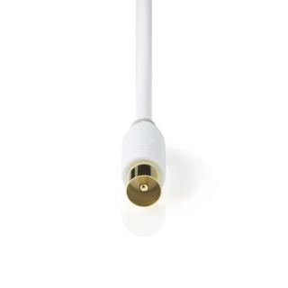 Koaxiální Kabel 90 dB | IEC (Koaxiální) Zástrčka - IEC (Koaxiální) Zástrčka | 5 m | Bílá barva