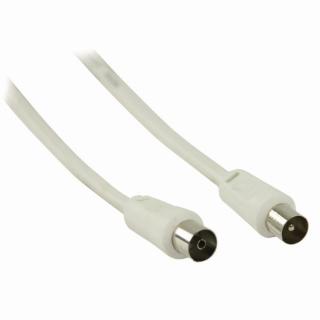 Koaxiální Kabel 90 dB | IEC (Koaxiální) Zástrčka - IEC (Koaxiální) Zásuvka | 5 m | Bílá barva