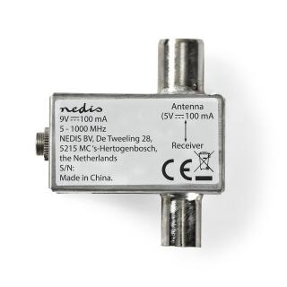 Konig DVB-T INSERT10 napájecí výhybka pro anténní zesilovače, 5–1 000 MHz, útlum 1.5 dB, včetně zdroje