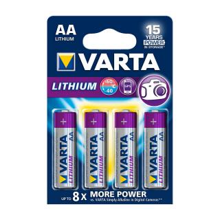 Lithiová baterie Varta Lithium AA 1.5V, 4ks, VARTA-6106/4B