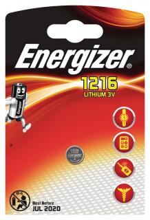 Lithiová knoflíková baterie CR1216 3 V, Energizer EN-E300163400