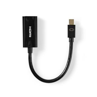 Mini DisplayPort – HDMI™ Kabel s Adaptérem | Mini DisplayPort Zástrčka | HDMI™ Výstup | 0,2 m | Černý