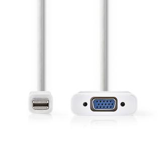 Mini DisplayPort – VGA Kabel | Mini DisplayPort Zástrčka - VGA Zásuvka | 0,2 m | Bílá barva