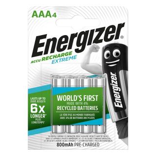 Nabíjecí baterie Energizer Extreme NiMH AAA 1.2V 800mAh - 4ks (EN-EXTRE800B4)