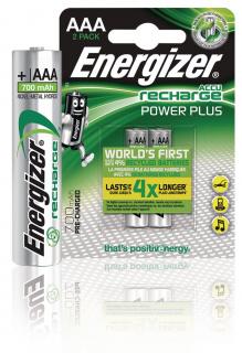 Nabíjecí baterie Energizer PowerPlus NiMH AAA 1.2V 700mAh - 2ks, EN-PWRPL700B2