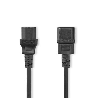 Napájecí kabel | IEC-320-C14 | IEC-320-C13 | Přímý | Přímý | Poniklované | 2.00 m | Kulatý | PVC | Černá | Label