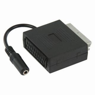 Nedis adaptér SCART - SCART + zásuvka jack 3.5mm, (CVGP31930BK02)