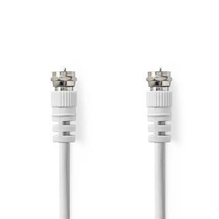 Nedis anténní kabel zástrčka F - zástrčka F, 2 m, bílá (CSGL41000WT20)