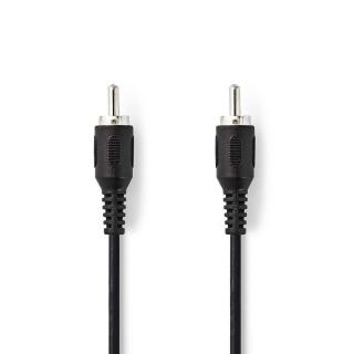 Nedis audio kabel pro subwoofer cinch zástrčka - CINCH zástrčka, 2 m, černá (CAGP24100BK20)
