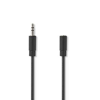 Nedis audio kabel zástrčka Jack 3.5 mm - zásuvka Jack 3.5 mm, 1 m, černá (CAGP22050BK10)