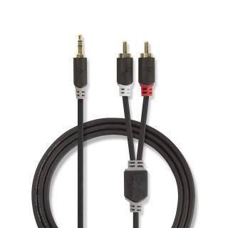 Nedis CABW22200AT100 propojovací audio kabel zástrčka jack 3.5mm - zástrčka 2x cinch, 10 m