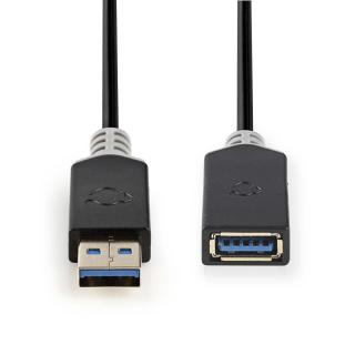 Nedis CCBW61010AT20 prodlužovací kabel zástrčka USB 3.0 A - zásuvka USB 3.0 A, 2 m, antracit