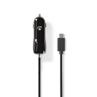 Nedis CCHAC300ABK automobilový USB nabíjecí adaptér 3.0 A s USB-C, černá
