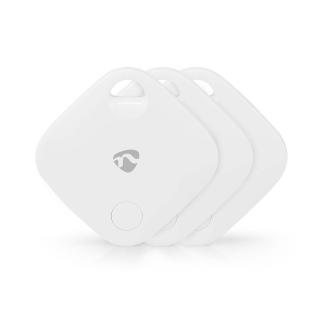 Nedis chytrý bezdrátový Bluetooth vyhledávač/lokátor klíčů do 40 m, podpora  Apple ‘Find My’ App, 3 ks (BTTAG10WT3)