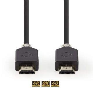 Nedis CVBW35000BK10 Ultra HD HDMI 2.1 kabel s ethernetem, 8K až 48 GB/s, zástrčka HDMI - zástrčka HDMI, 1 m, černá