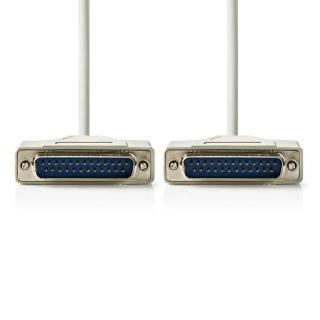 Nedis datový kabel RS232 zástrčka D-Sub 25-pin - zástrčka D-Sub 25-pin, 2 m, slonovinová (CCGP52100IV20)