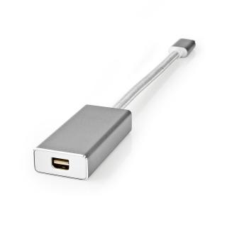 Nedis Fabritallic CCTB64550AL02 USB adaptér zástrčka USB-C - zásuvka Mini DisplayPort, 0.2 m, stříbrná