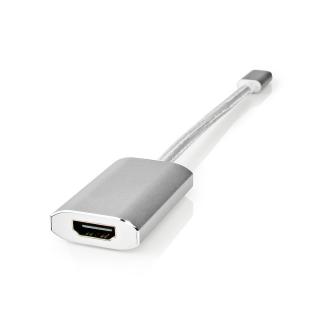 Nedis Fabritallic CCTB64680AL02 USB adaptér zástrčka USB-C - zásuvka HDMI, 0.2 m, stříbrná