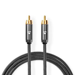 Nedis Fabritallic digitální audio kabel zástrčka cinch - zástrčka cinch, 2 m (CATB24170GY20)