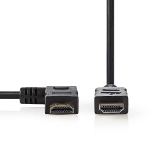 Nedis High Speed HDMI™ kabel zástrčka HDMI - úhlová pravá zástrčka HDMI, 1.5 m, černá (CVGP34260BK15)