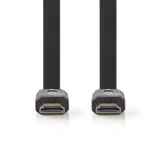 Nedis High Speed HDMI™ plochý kabel zástrčka HDMI - zástrčka HDMI, 1.5 m, černá (CVGP34100BK15)