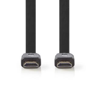 Nedis High Speed HDMI™ plochý kabel zástrčka HDMI - zástrčka HDMI, 2 m, černá (CVGP34100BK20)